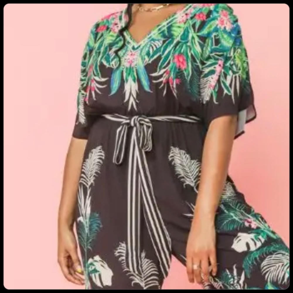 Plus Size Woven Jump Suit, XL - 2X - Picture 3 of 12